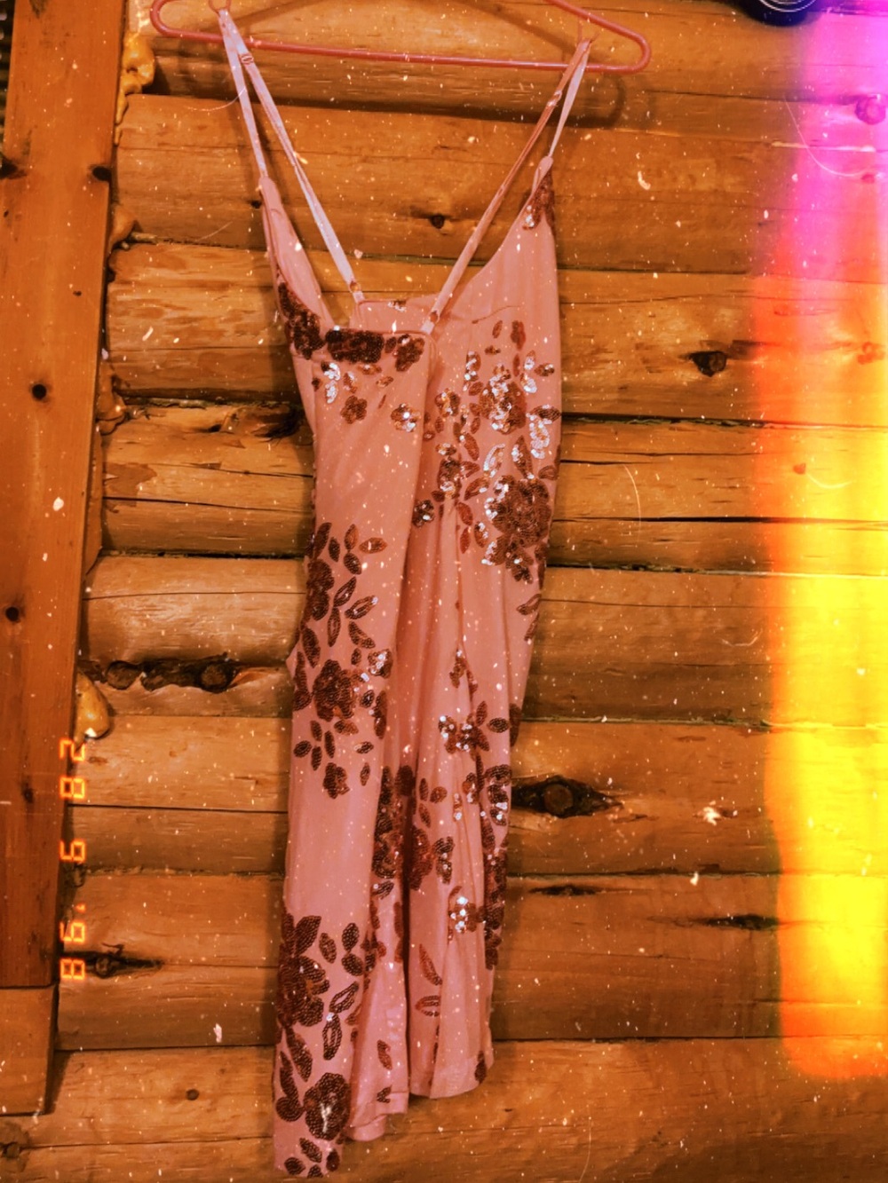 Pink Sequin form fitting Dress - Picture 5 of 6